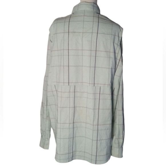 Columbia Sage Green Plaid Omni-Shade Long Sleeve Ventilated Button Up Size XL - Picture 4 of 9